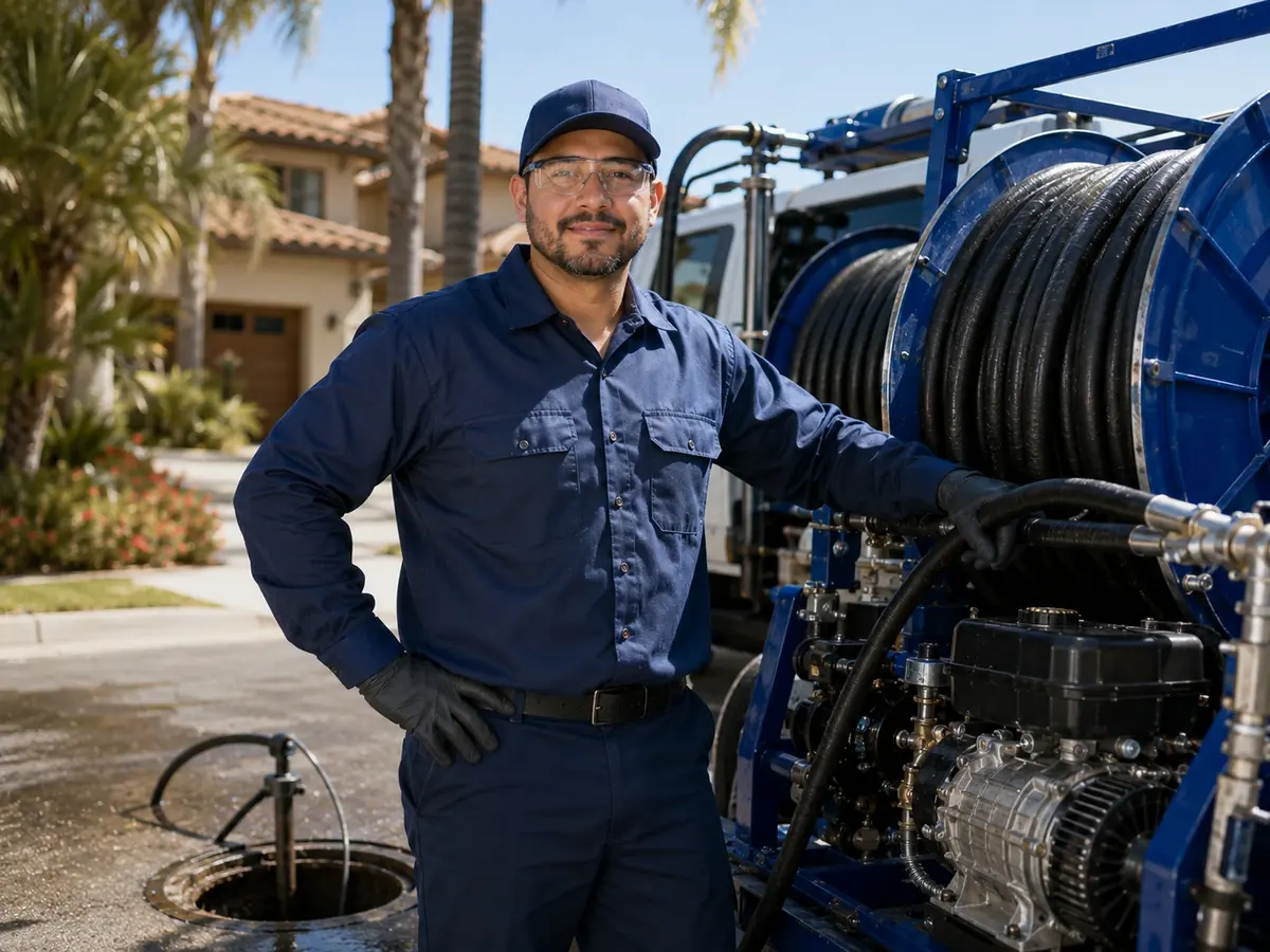 Hydro jet sewer cleaning in Huntington Beach