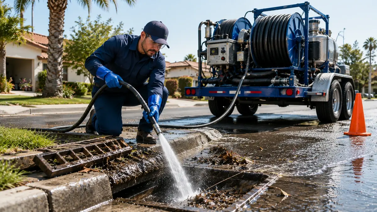 Storm Drain Hydro Jet Cleaning in Huntington Beach